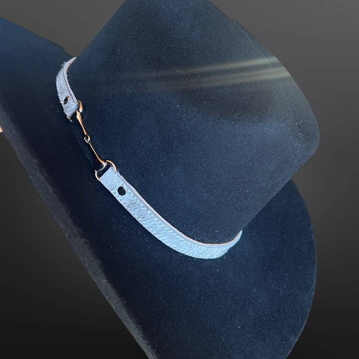 Westrian (Formerly Equipage) - Wholesale Hat Accessory - Women's - Hair On Cowhide Leather Snaffle Bit Hat Band