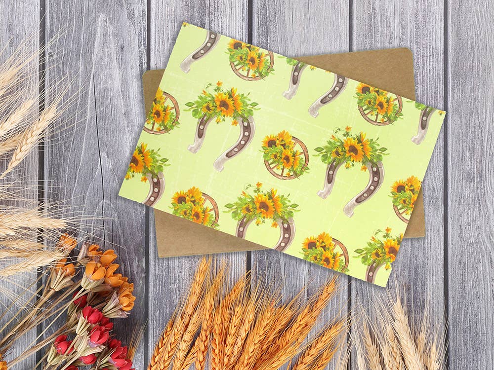 Tiny Mills - Wholesale Everyday Greeting Card - Sunflower Cowboy Western - 36 Pack Assorted Greeting Card5