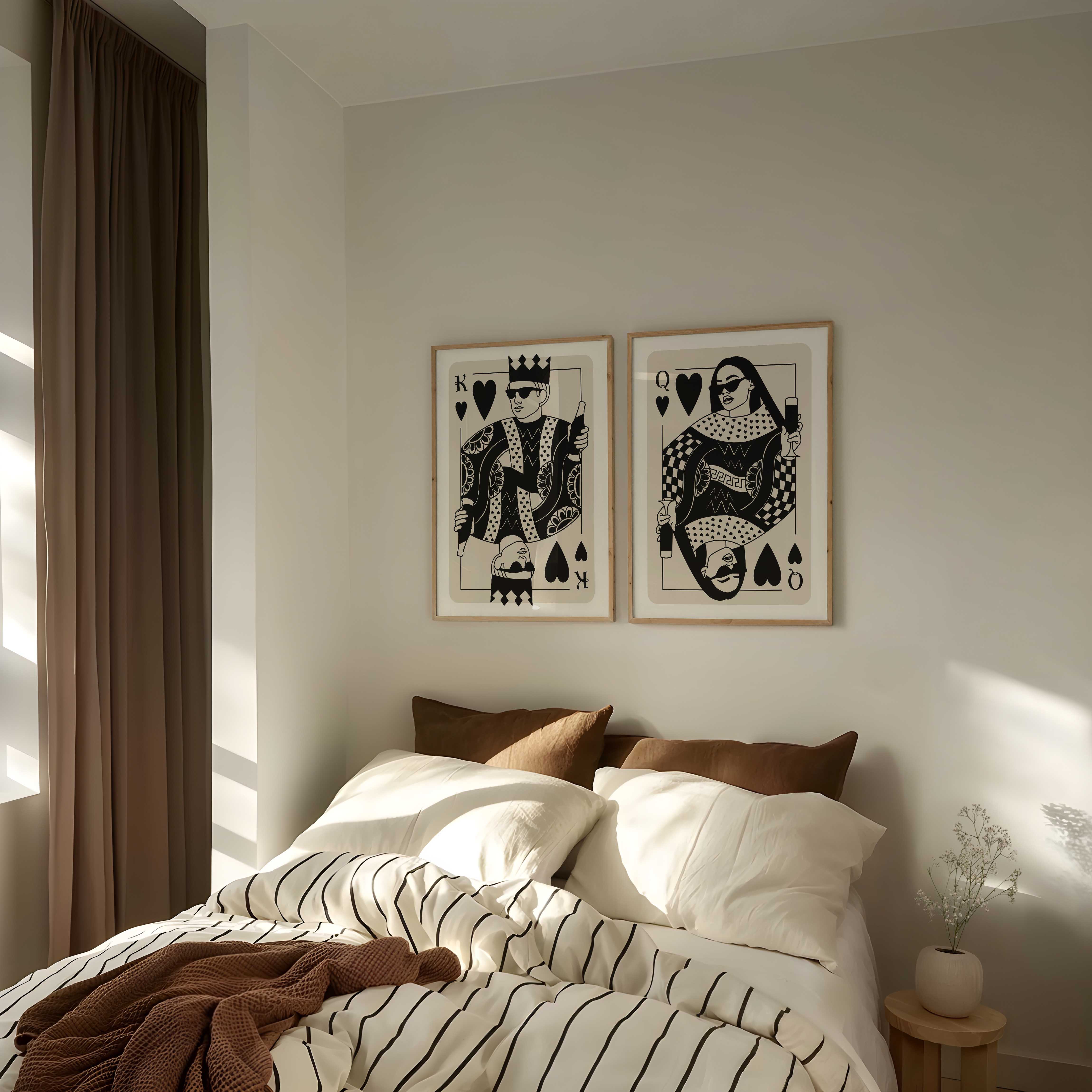 D'LUXE PRINTS - Wholesale Gallery Wall Set - King and Queen Of Hearts Prints Set2