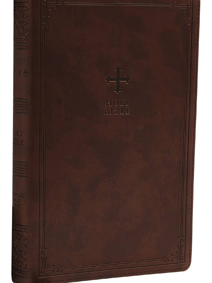 NRSV Catholic Edition Gift Bible, Brown Leathersoft (Comfort for wholesale by HarperCollins Christian Publishing