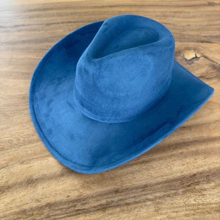 One and Only Accessories - Wholesale Cowboy Hat - Women's - Vegan suede cattleman cowboy hat stiff flat brim Stylish hat28