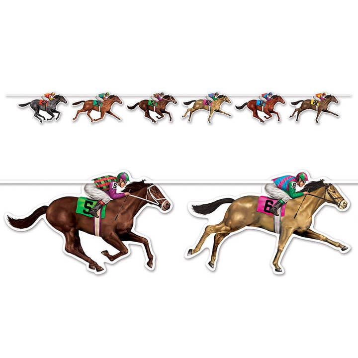 Caufield's Novelty - Wholesale Party Sign/Banner - Horse Racing Streamer