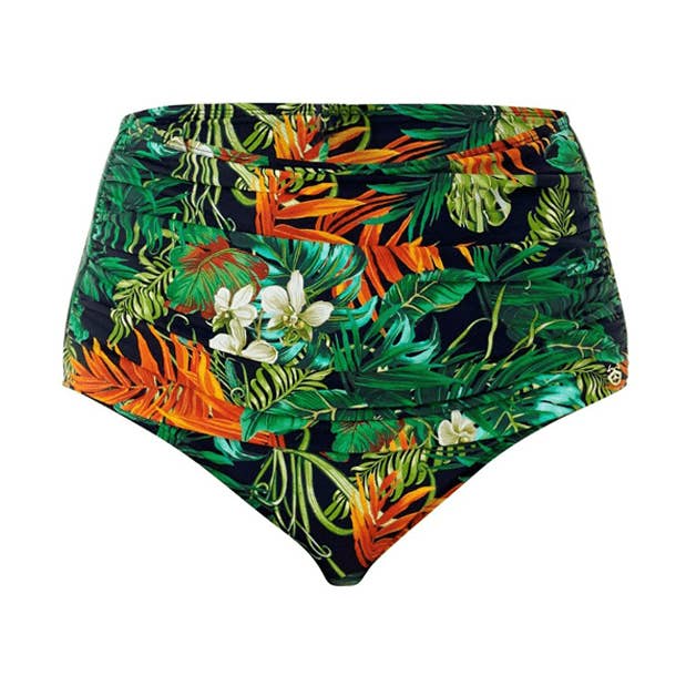 Biquíni Bali Tropical de Cintura Alta Verde por atacado de Seaspray Swimwear