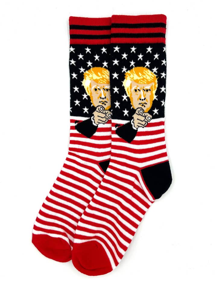 Trump USA Flag Novelty Socks for wholesale by Shield Republic
