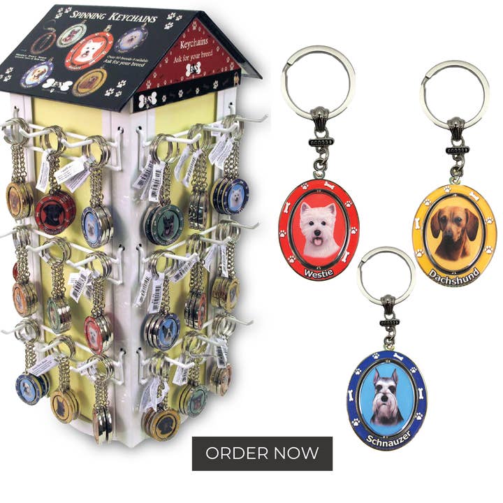 Paquete de llaveros giratorios de mascotas para venta al por mayor de E&S Pets