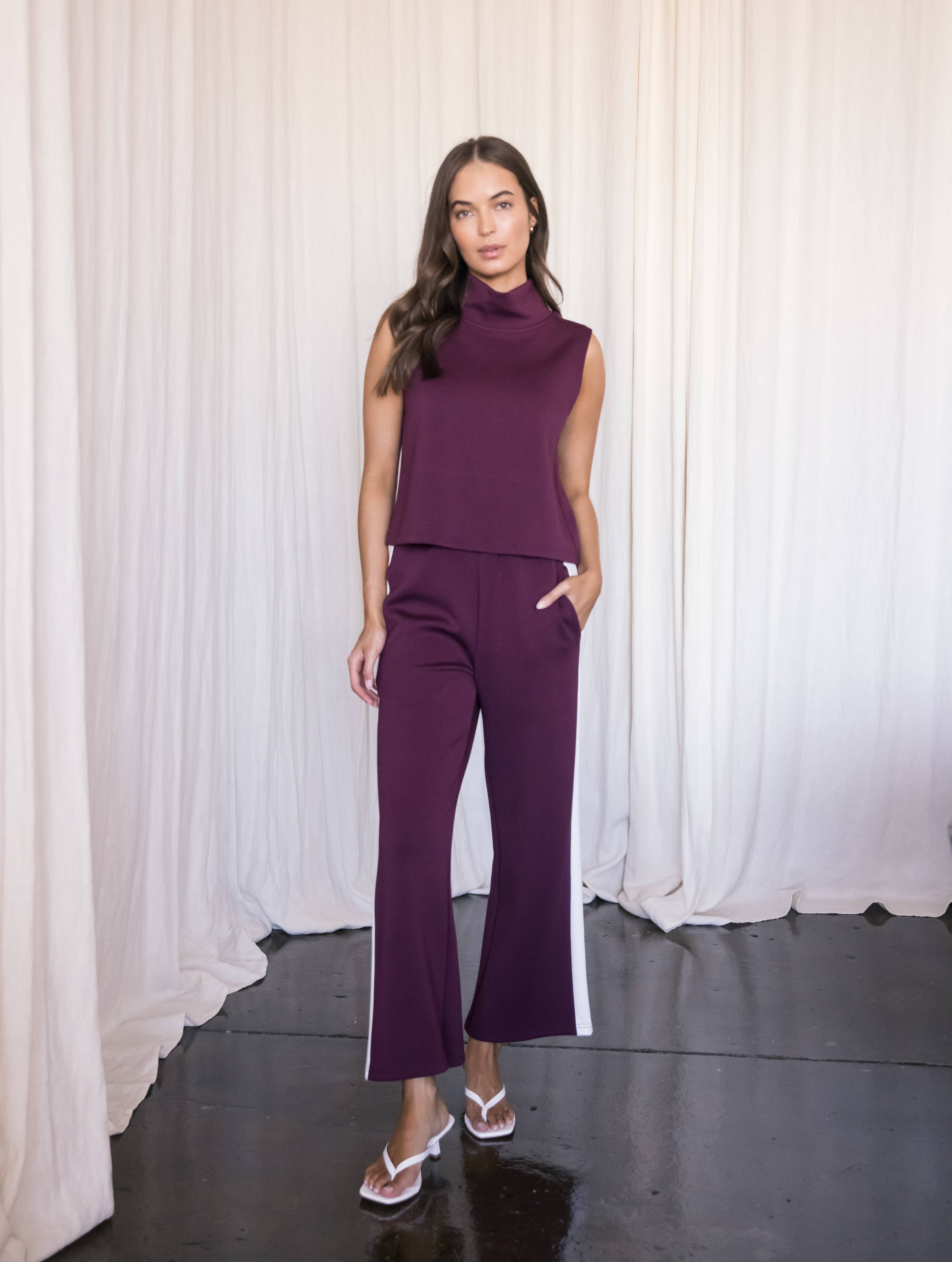 P. CILL - Wholesale Knit Top - Women's - P. CILL Butter Modal Cowl Neck Sleeveless Top40