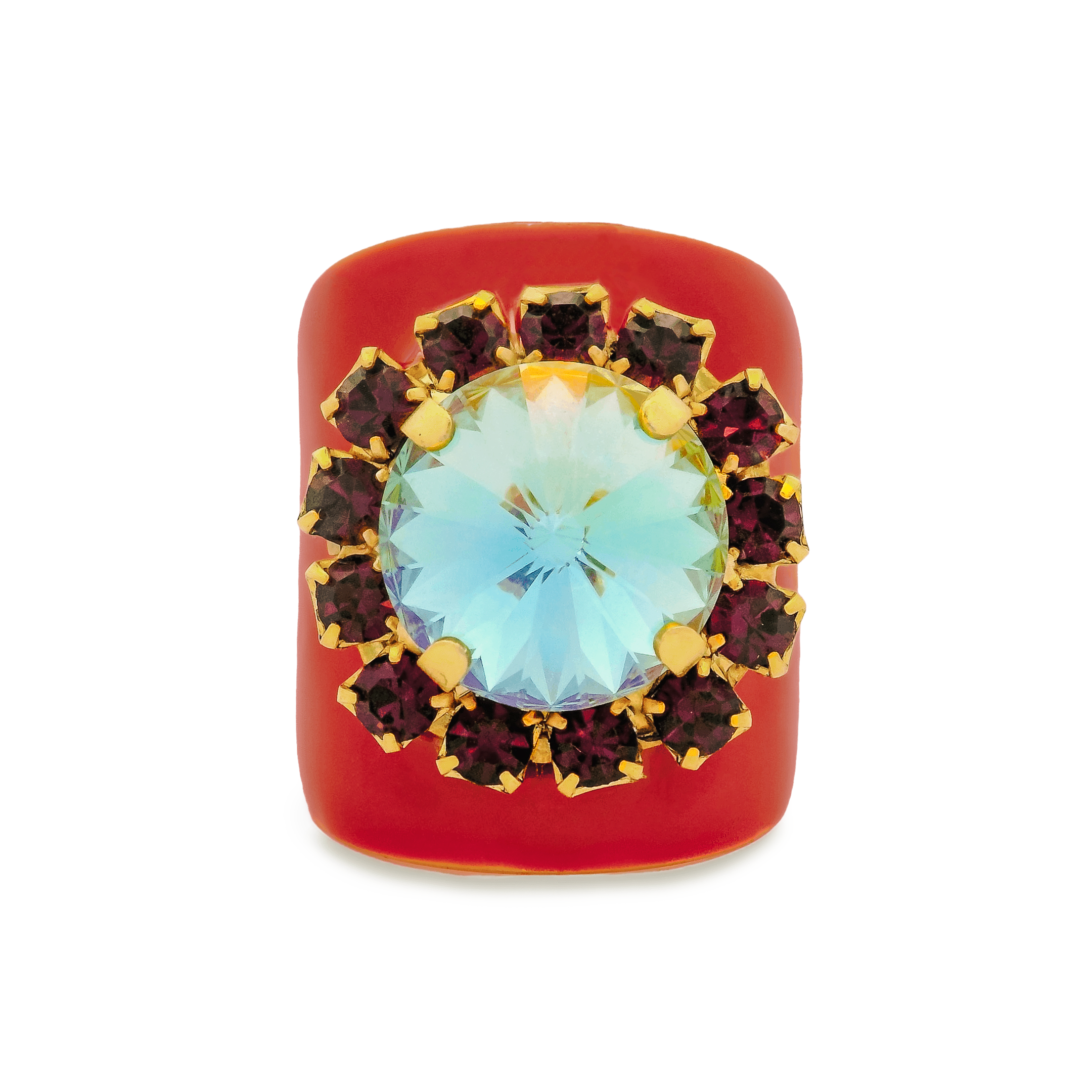 TOVA - Wholesale Cocktail/Statement Ring - Jacci Rings in Enamel Midnight Express1