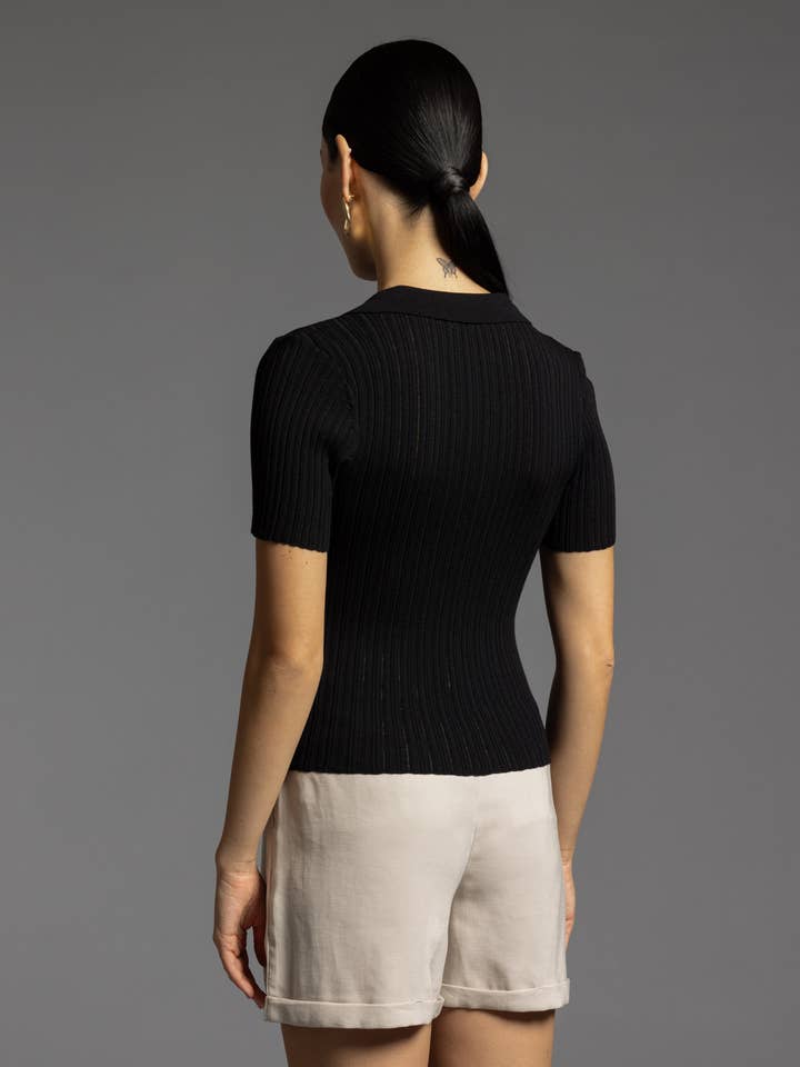 Weekend Los Angeles - Wholesale Knit Top - Women's - Collared Knit Top - COURTNEY TOP13