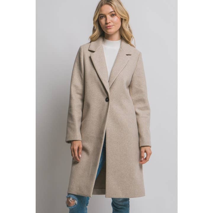 Klassisk enkeltradet lang frakke for engroshandel hos IVE