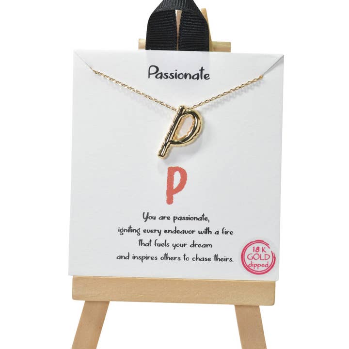 18K Gold Dipped Passionate initial puffy bubble necklace for wholesale by SOPHIA WHOLESALE
