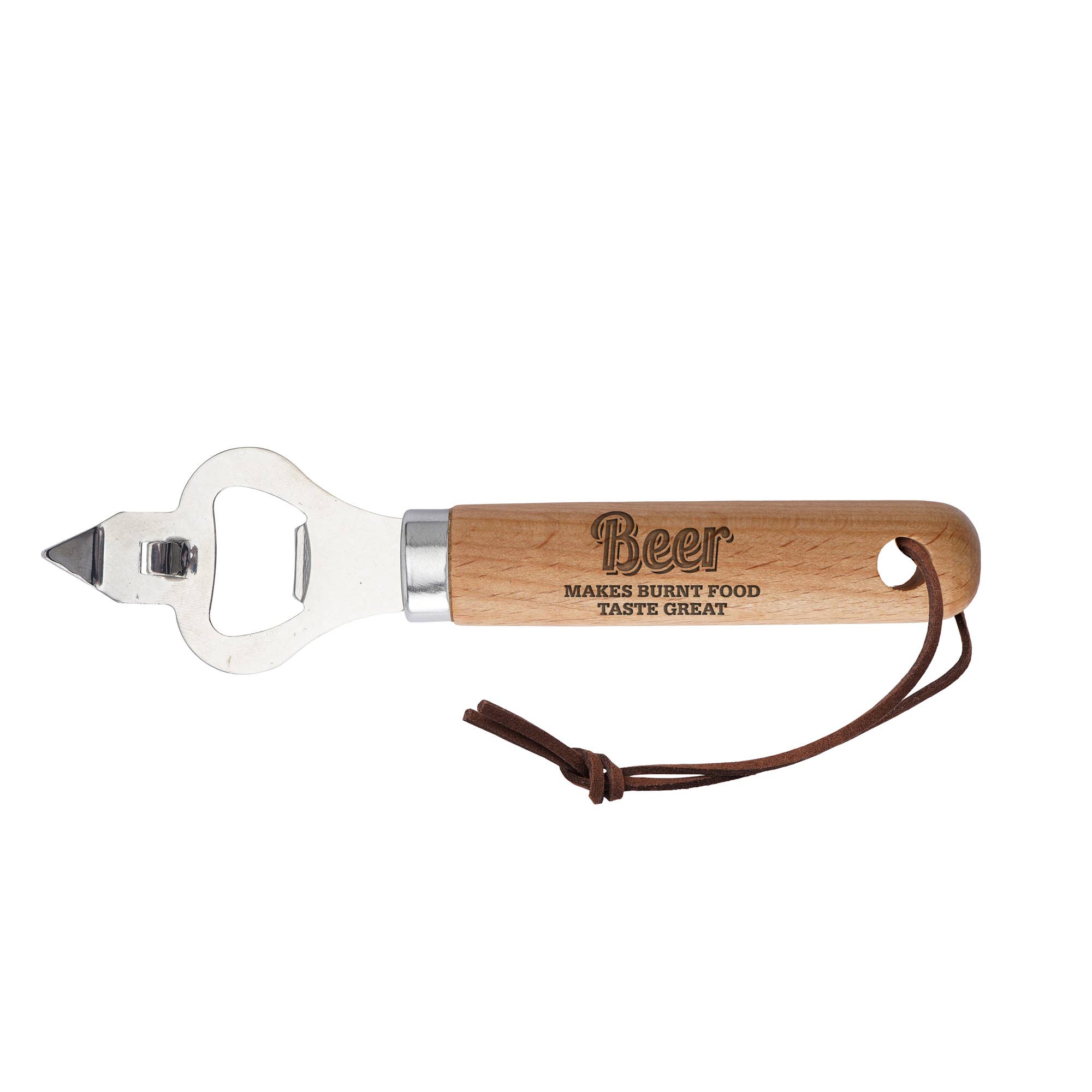 CGB Giftware - Wholesale Bottle/Wine Opener - Loft 'Beer Makes Burnt...' Wooden Bottle Opener In Gift Box1