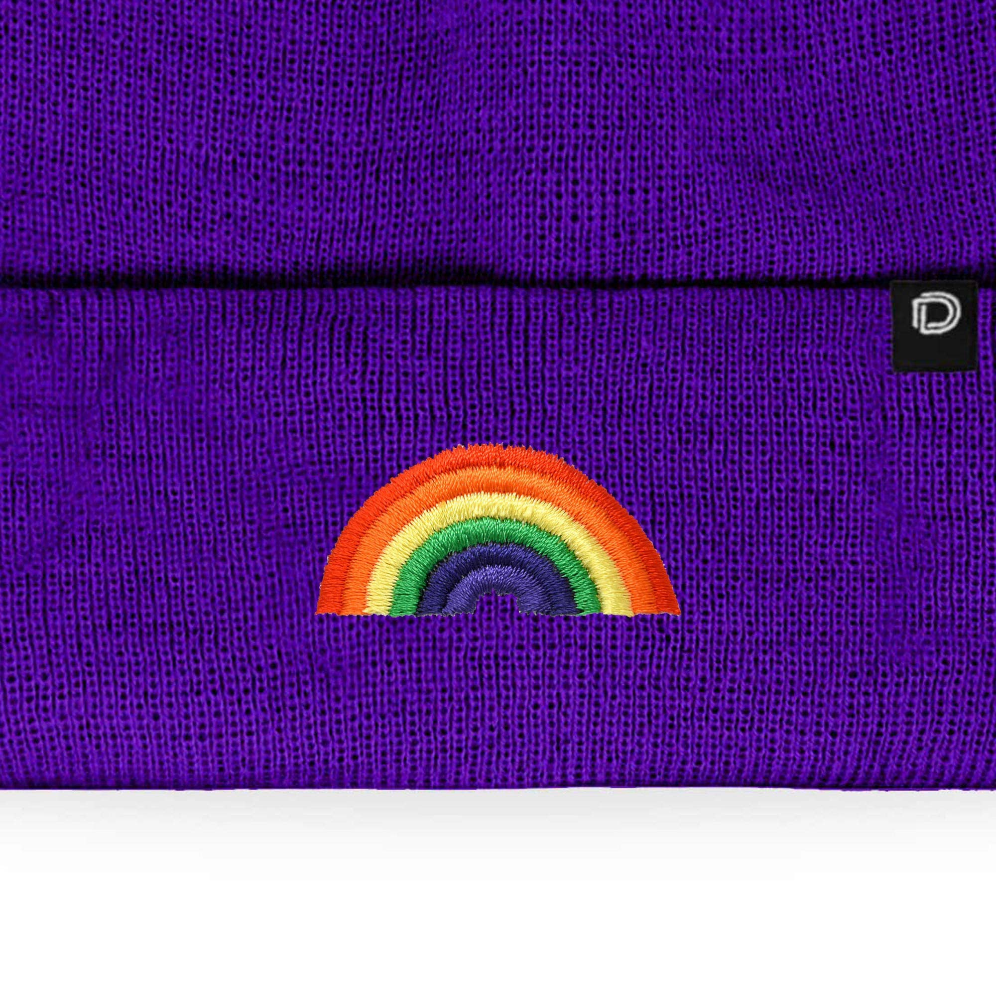 Dalix - Wholesale Beanie - Women's - Dalix Embroidered Rainbow Beanie Cap Cuffed Knit Hat Women66