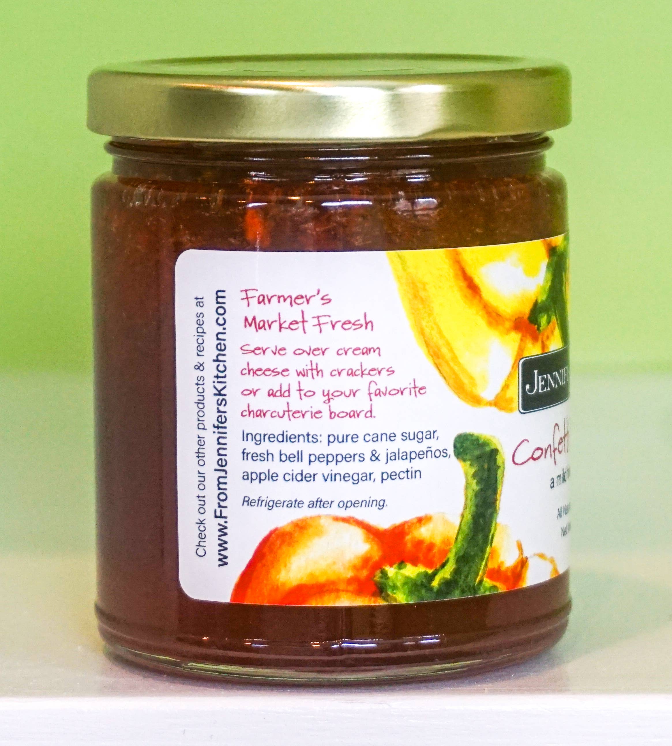 Jennifer's Kitchen - Wholesale Jam/Jelly - Confetti Pepper Jelly - 11 oz - CASE of 125