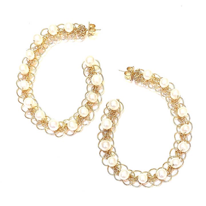 Priscilla Hoops Perlas para venta al por mayor de CassandraCollections
