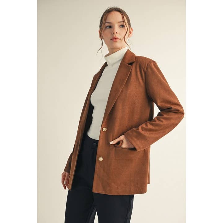 Suede Blazer for wholesale by STYLE USA