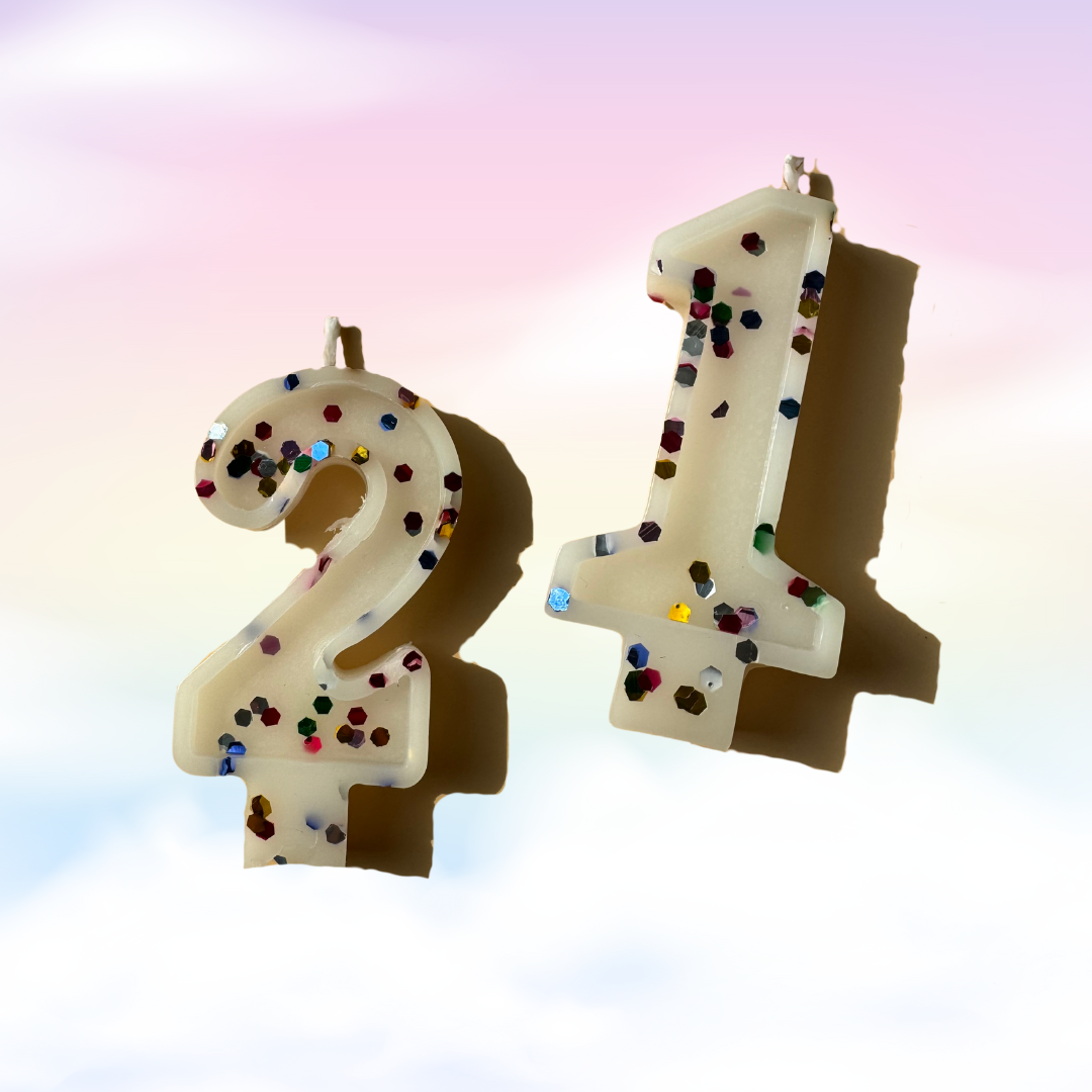 Oh Eco – wholesale Tårtljus – Konfettisiffersljus2