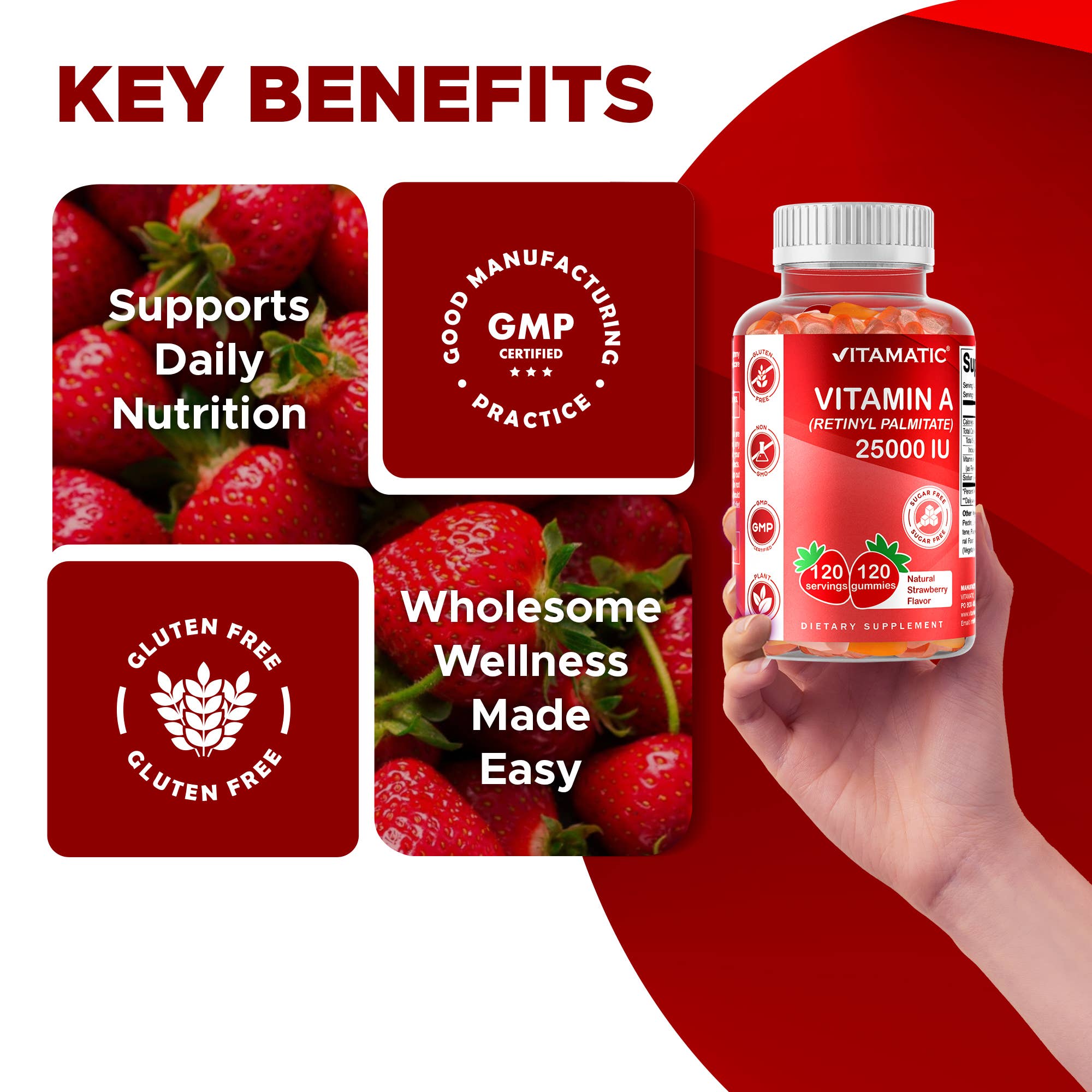 Vitamatic - Vendita all'ingrosso Vitamine/integratori orali - Vitamatic | Vitamina A (Palmitato di Retinile) 25000 UI4