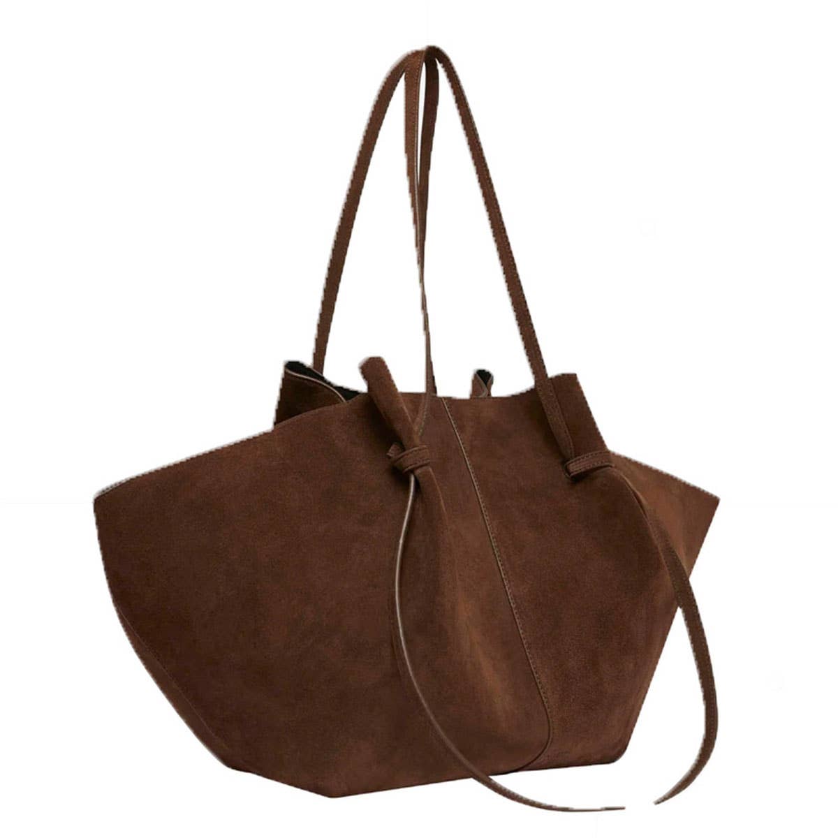 ACCITY - Wholesale Tote Bag - Women's - Vintage Suede Shoulder Tote Bag, Minimal Style_CWAB539510