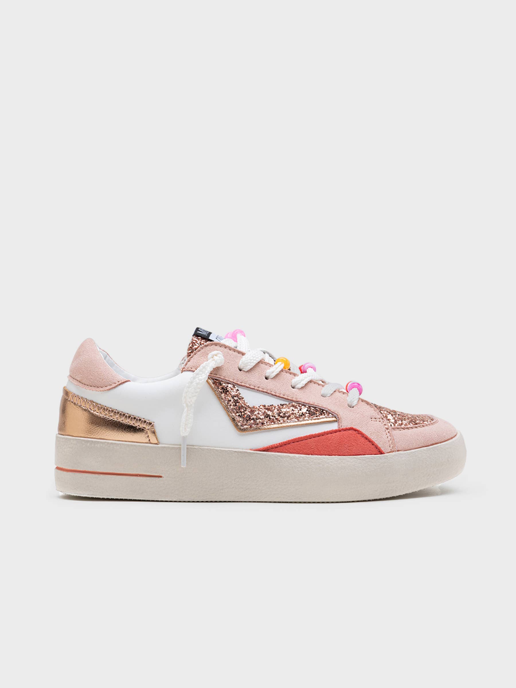 CEREZA - Vente Baskets tendance – femme - Baskets à semelle plateforme pour femmes avec détail pailleté12