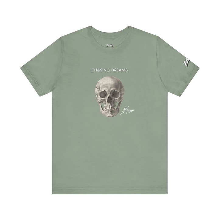 Camiseta Caveira Perseguindo Sonhos por atacado de MUSSSEE