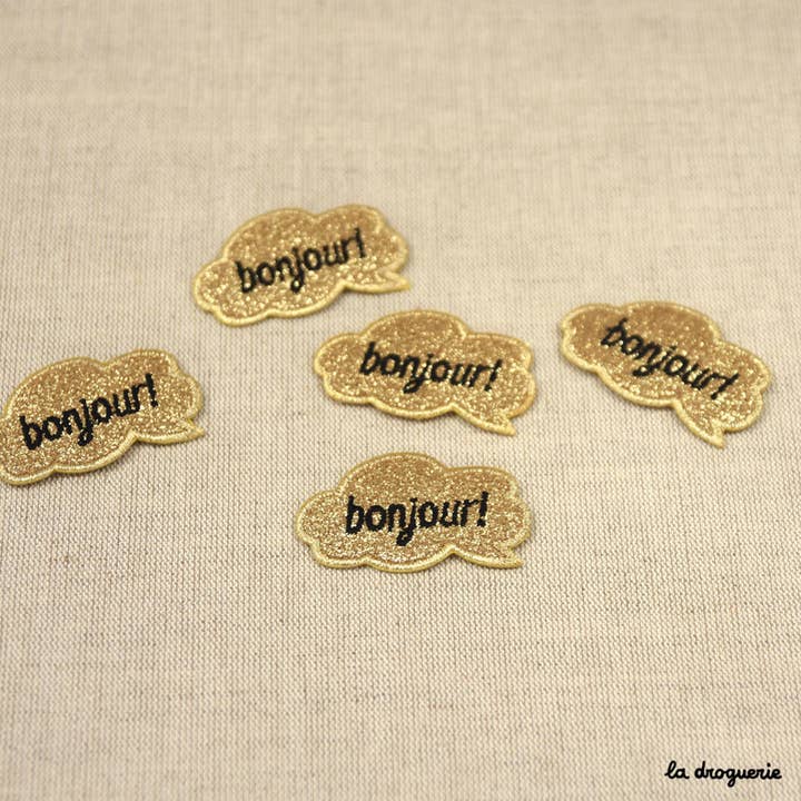 LA DROGUERIE - Wholesale Patch - Bubble badge HELLO! 53 mm1