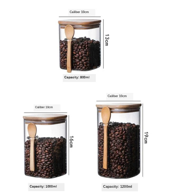 BRECK + FOX - Wholesale Food Storage Container - Bamboo and Glass 3-Piece Container Set7