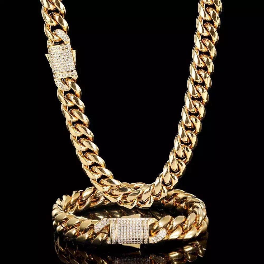 ElevateWell - Wholesale Jewelry Set - Miami Cuban Link Chain0