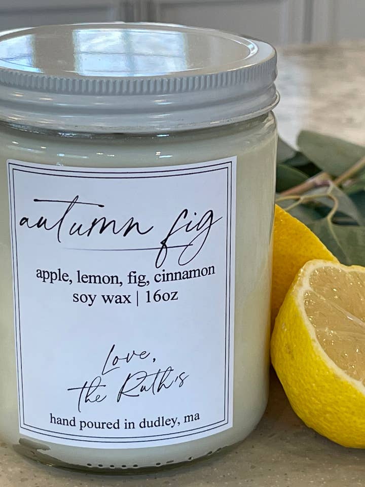 BOUGIE DE SOJA AUX FIGUES D'AUTOMNE pour la vente par Love The Ruths