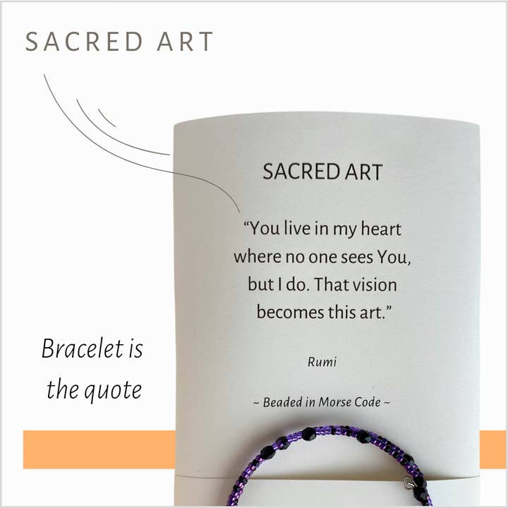 HEILIGE KUNST - Je leeft in mijn -
Spiritueel citaat in morsecode voor wholesale door Wear a Touch of Spirit