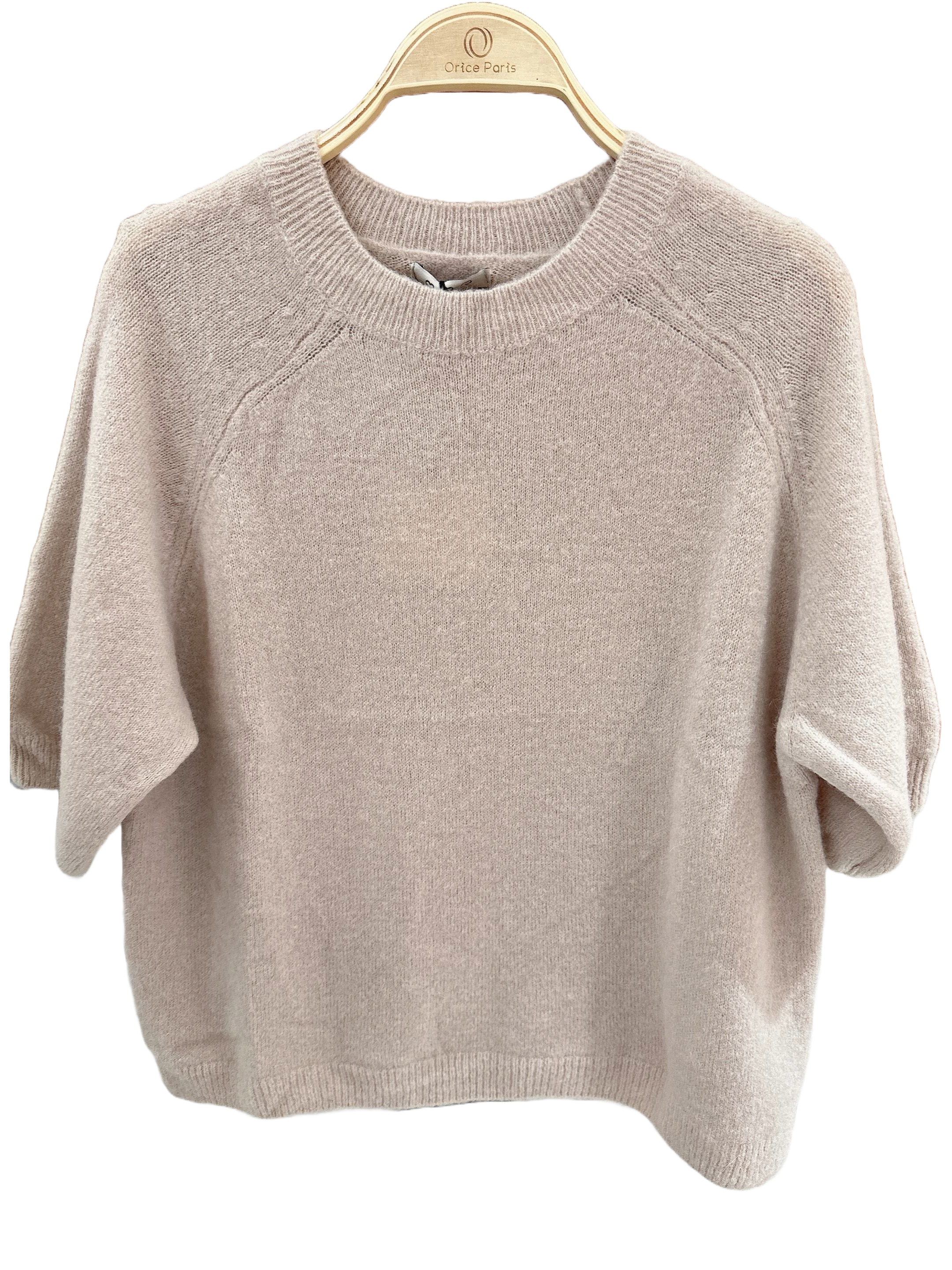 Orice – wholesale Pullovertröja - Dam – Kortärmad rundhalsad stickad tröja - Orice1