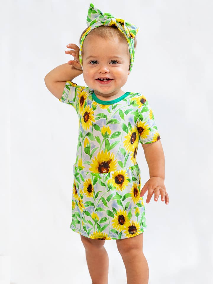 Take My Hand - Wholesale Dress - Baby - Sunflowers Baby Ballerina Dress