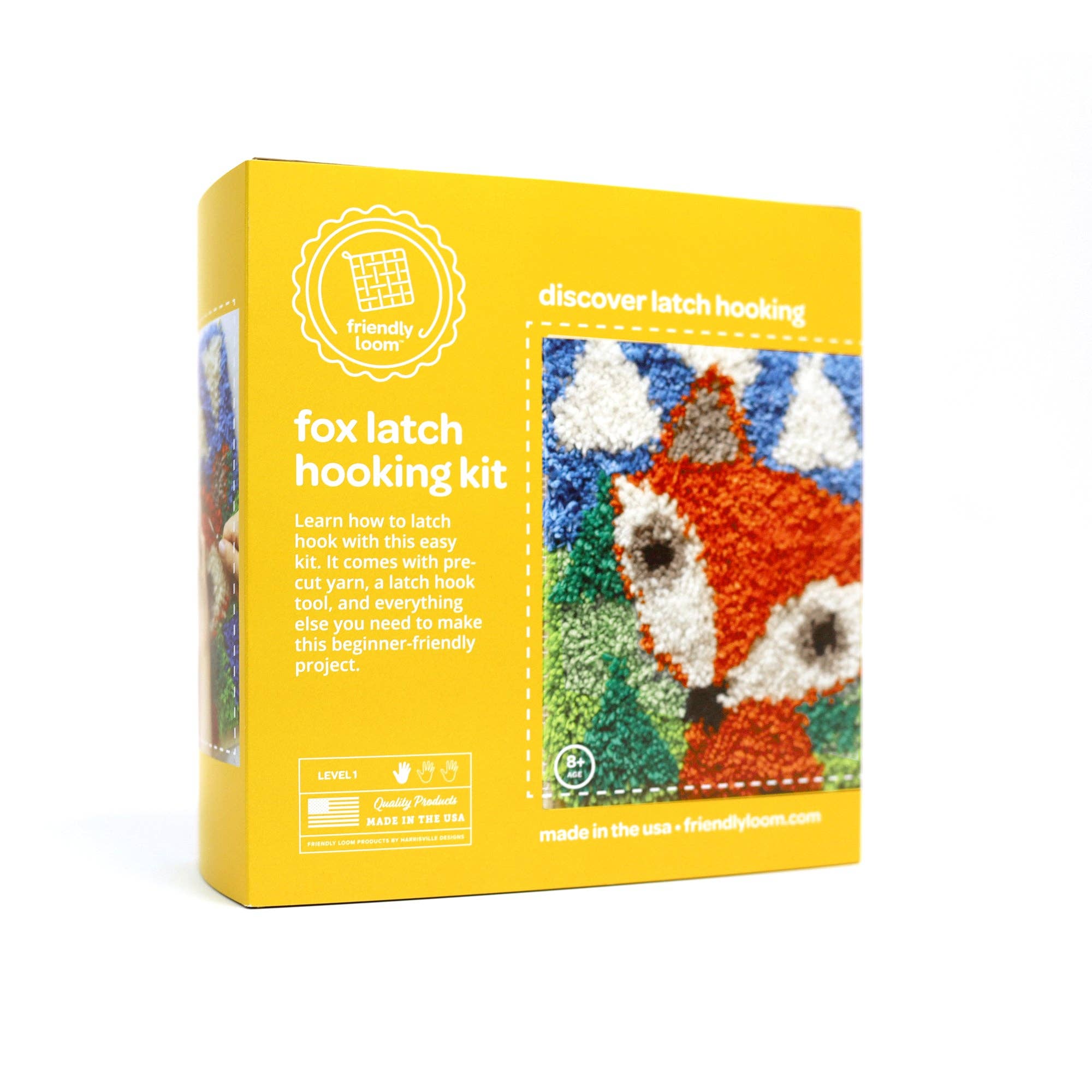 Friendly Loom - Wholesale DIY Craft Kit - Fox Latch Hooking Kit