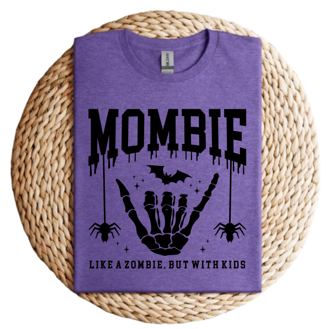 Londas Tees and Tumblers – wholesale Screen printed t-shirt – Women′s – Mombie Fall Halloween Tee 0