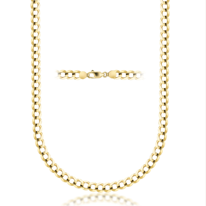 18K SOLID GOLD Thick Cuban Link Chain Necklace for wholesale on Faire0