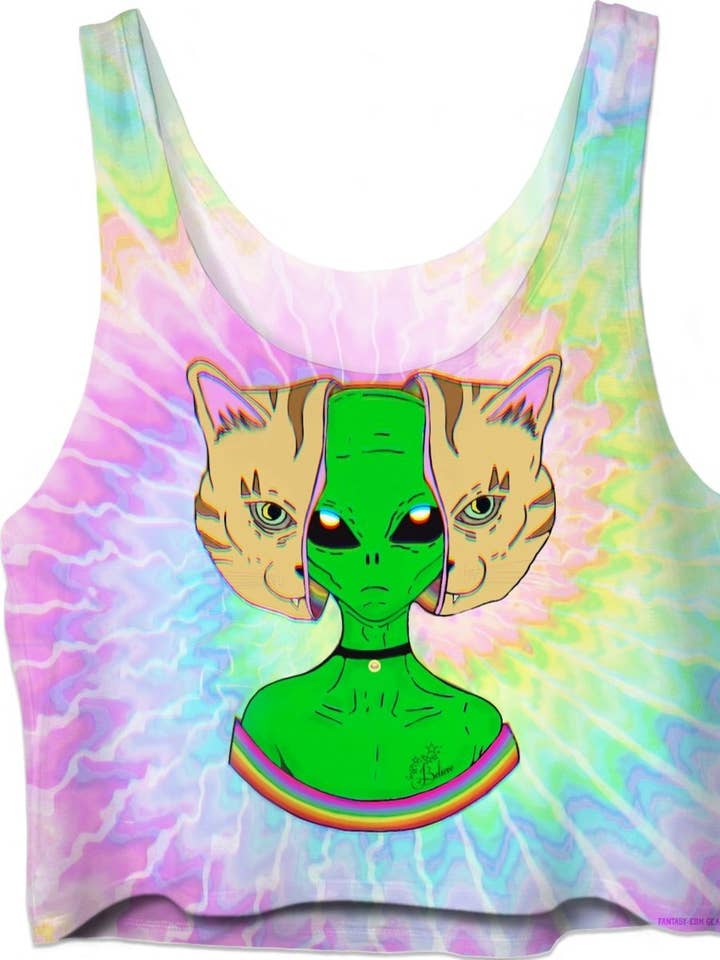 Believe In Aliens Ladies Crop Top for wholesale by Fantasy EDM Gear