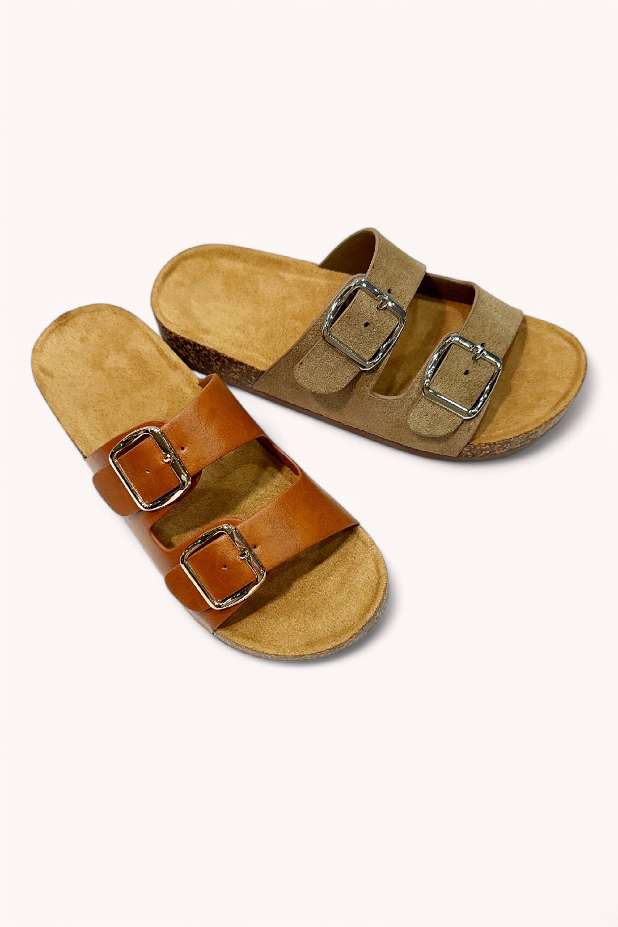 CCOCCI – Engroshandel sandal - Dame – CHAMPION-81 DOBBELT SPÆNDE REM KORKSANDALER