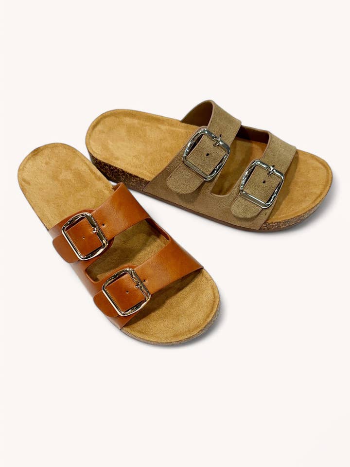 CCOCCI – wholesale Sandaler - Dam – CHAMPION-81 DUBBELSPÄNNE KORKSANDALER