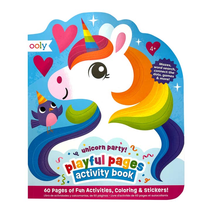 Playful Pages: Activity Book - Unicorn Party! (60 Pages) for wholesale by OOLY