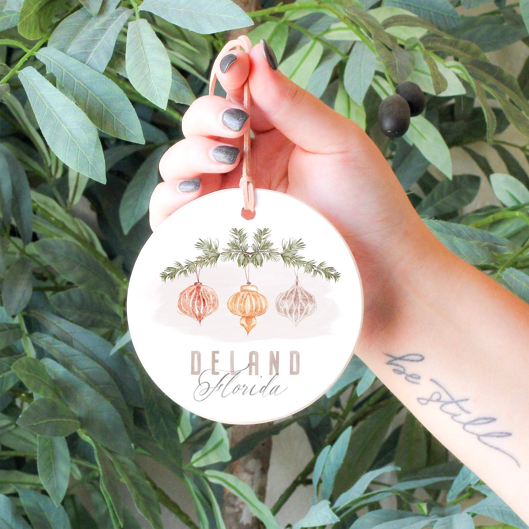 White 4" Round Ornament-Holiday Ornaments DeLand Florida for wholesale on Faire4