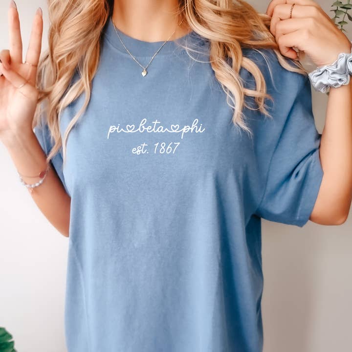 Pi Beta Phi Sorority T-shirt for wholesale by Golden Sol Collective