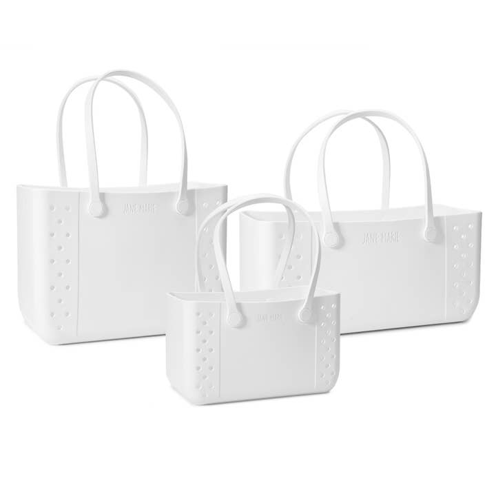 White Linen Medium Multi Purpose Tote for wholesale by Jane Marie