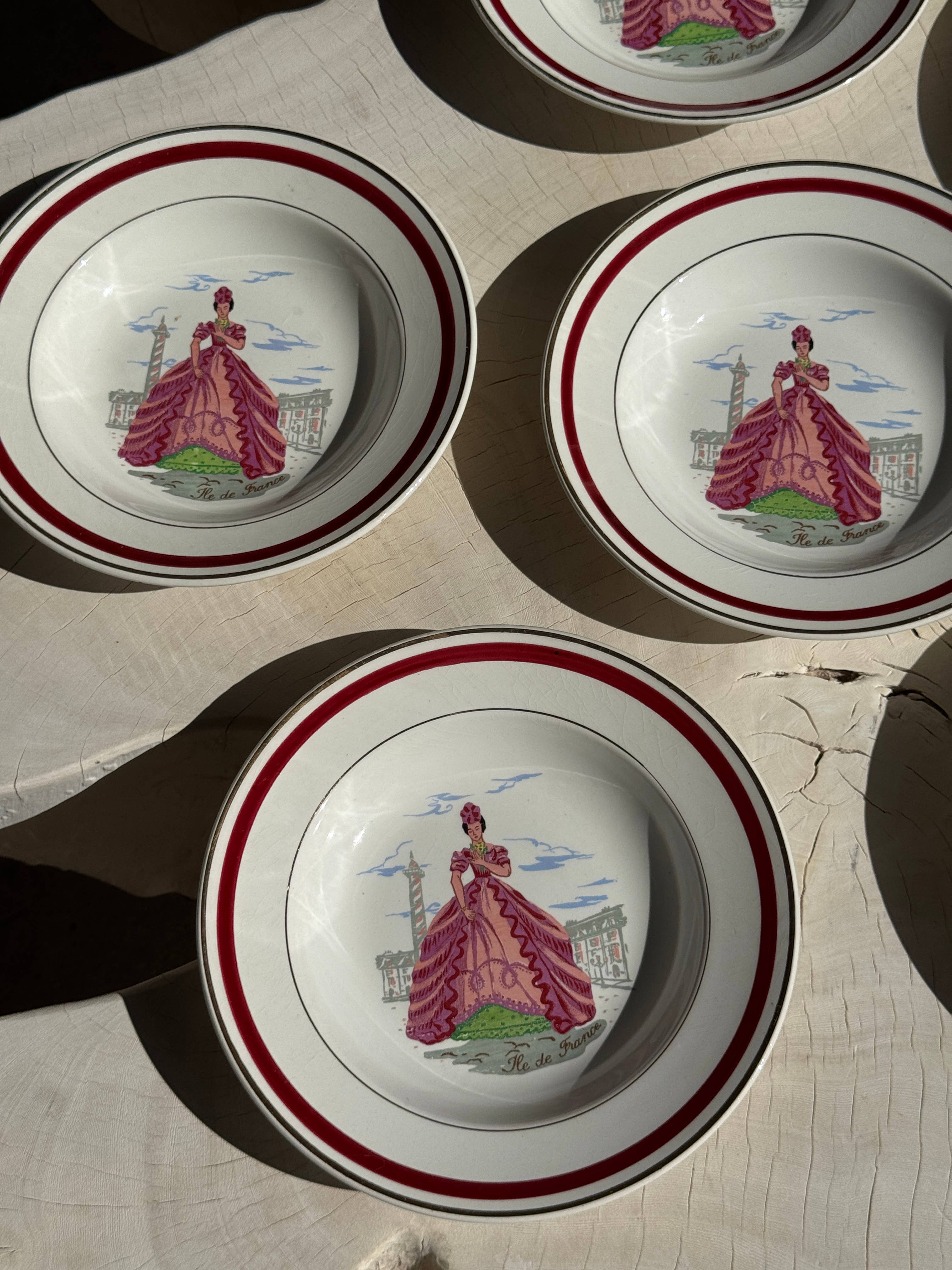 Office Objets - Wholesale Dinner Plate - Set of 6 Ile de France deep plates D22.57