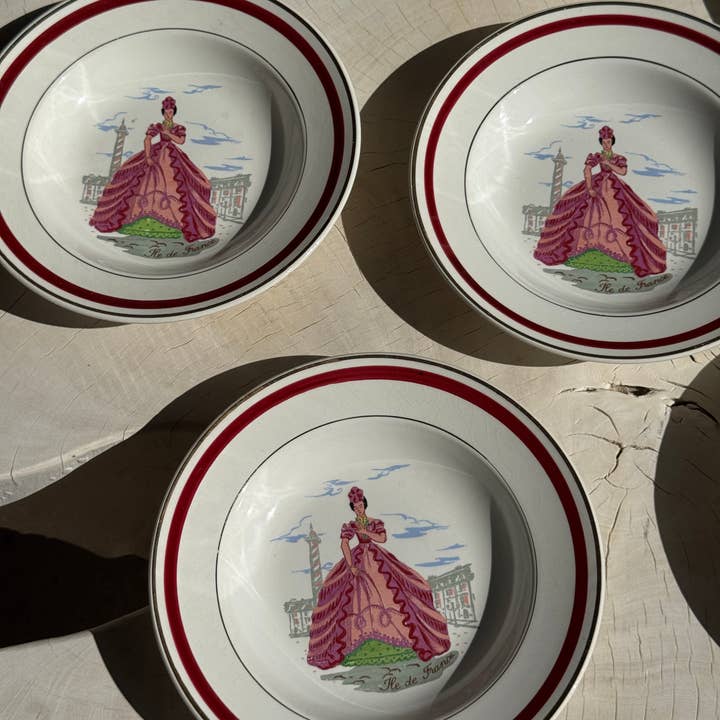 Office Objets - Wholesale Dinner Plate - Set of 6 Ile de France deep plates D22.57