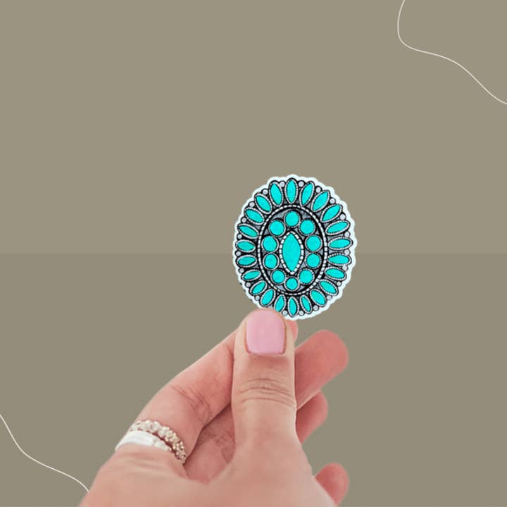 Turquoise Sticker for wholesale by Top Flight Designs Wholesale