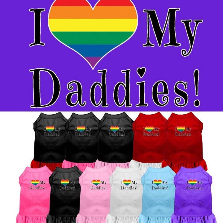 Pet Dress "I Heart My Daddies" for wholesale by As You Wish Apparel