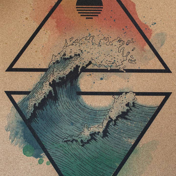 genYOUine - Wholesale Yoga Mat - Cork Yoga Mat - Coloured Sea2