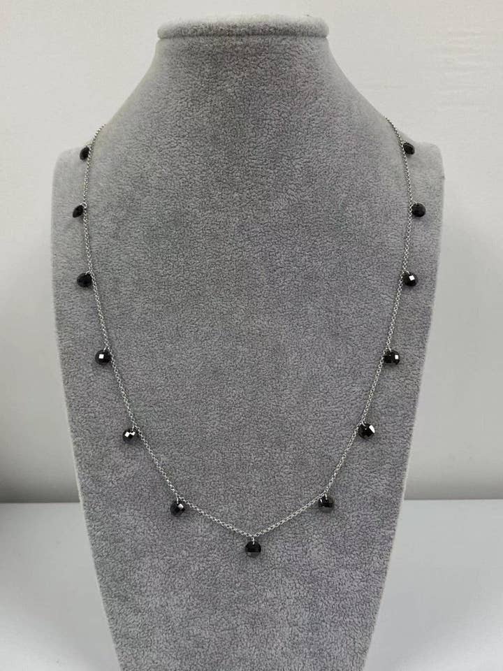 Black Crystal Station Necklace for wholesale by By lilly Paris