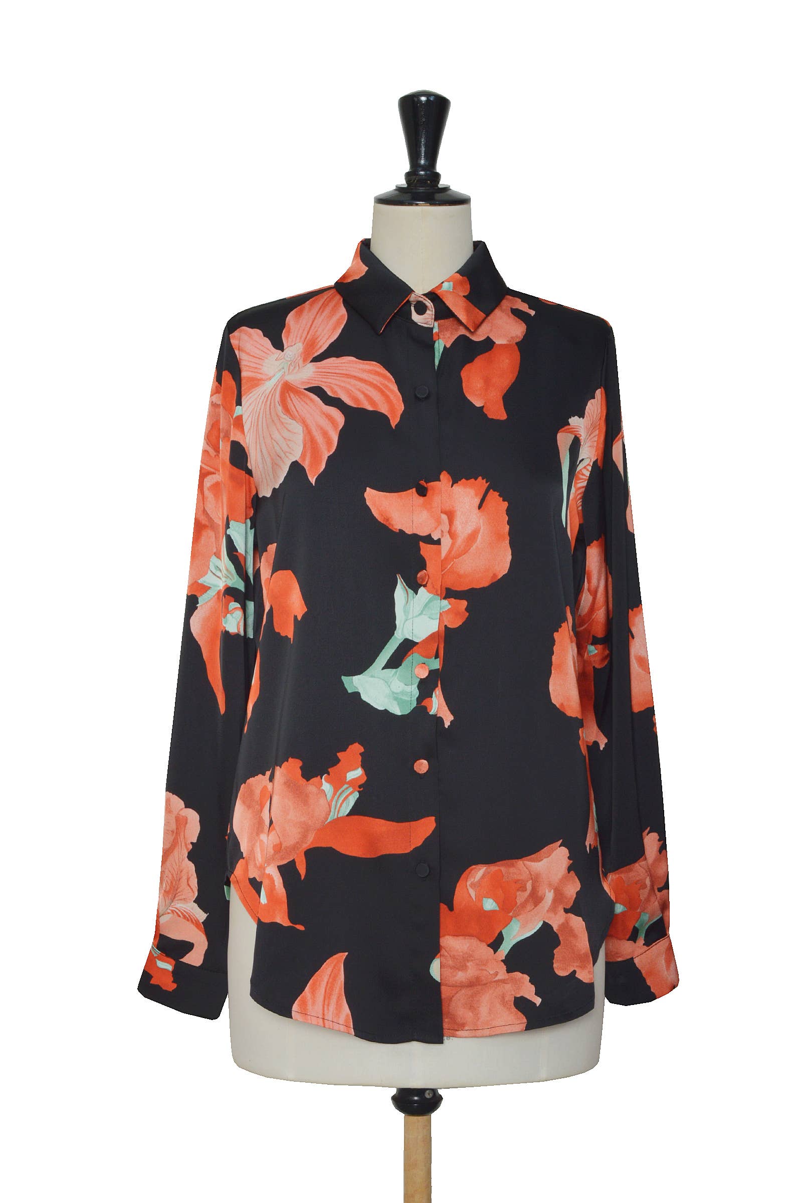 ELLI WHITE - Wholesale Button Down Shirt - Women's - Flowy floral print blouse2