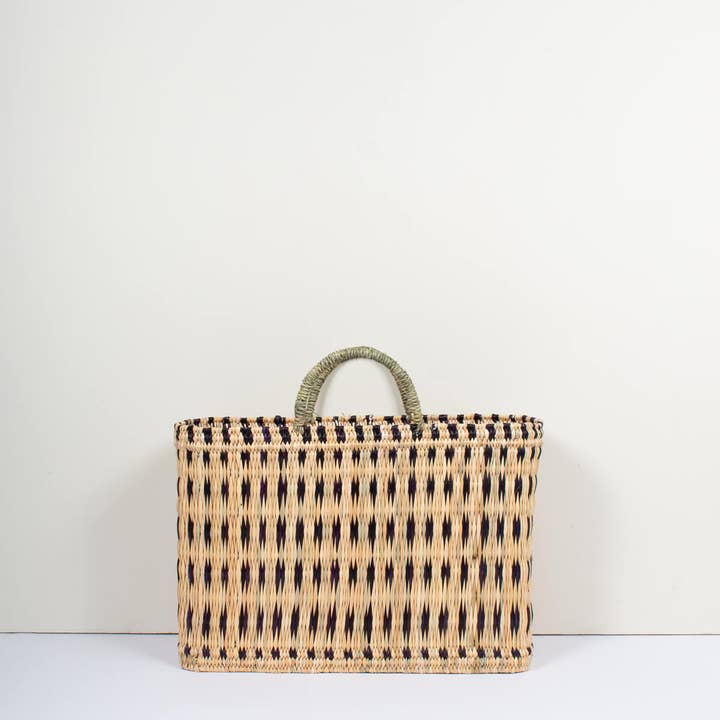 Bohemia Design - Wholesale Basket - Woven Reed Basket, Indigo Set of 3
