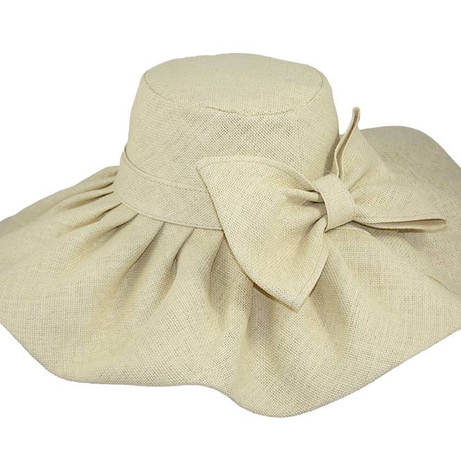 Jeanne Simmons Accessories - Wholesale Straw Hat - Women's - 5" Pleated Brim Paper 1999 Hat Spring